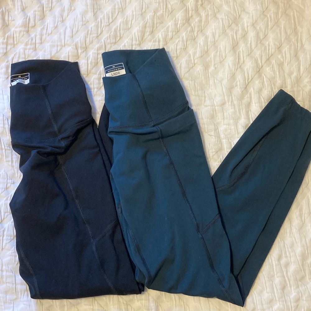 LNDR Fatal Attraction Peach Perfect Leggings 7/8 Length (2 pairs!)